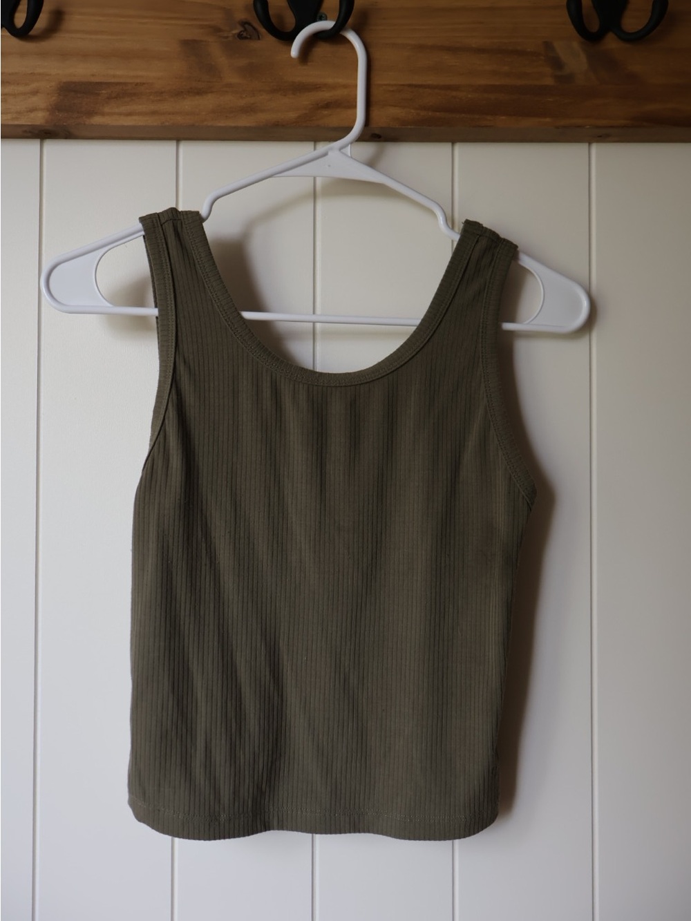 Free fly Women's Ribbed Bamboo Tank Smokey Olive XS